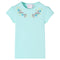Kindershirt 128 lichtzeeblauw