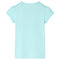 Kindershirt 128 lichtzeeblauw