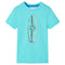 Kindershirt met korte mouwen 92 zeeblauw