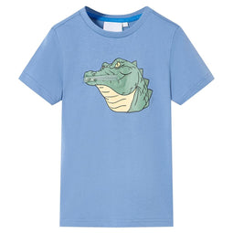 Kindershirt 140 middenblauw