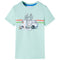Kindershirt busjesprint 116 lichtmintkleurig