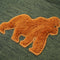 Kindershirt met lange mouwen gorilla-ontwerp 116 gemleerd kakikleurig