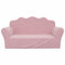 Kinderbank 2-zits zacht pluche roze
