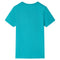 Kindershirt met korte mouwen 140 donkermintkleurig
