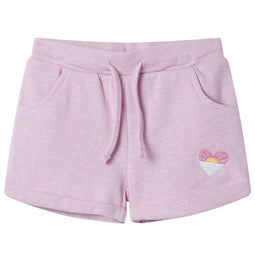 Kindershorts met trekkoord 92 gemengd lila