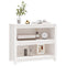 Boekenkast 80x35x68 cm massief grenenhout wit