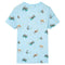 Kindershirt 92 gemleerd lichtblauw