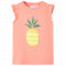 Kindershirt 128 neonkoraal