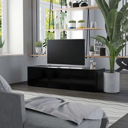 Tv-meubel 120x34x30 cm spaanplaat zwart
