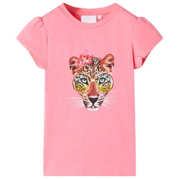 Kindershirt 104 neonroze
