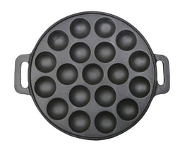 Poffertjesplaat gietijzer voor 19 poffertjes voor alle warmtebronnen