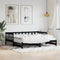 Slaapbank met onderschuifbed 80x200 cm massief grenenhout zwart