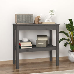 Wandtafel 80x40x75 cm massief grenenhout grijs