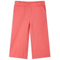 Kinderbroek met wijde pijpen 92 koraalkleurig