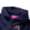 Kinderjas met capuchon regenboogontwerp 128 marineblauw