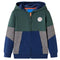 Kindervest met capuchon en rits 104 donkergroen