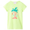 Kindershirt 104 fluorescerend geel