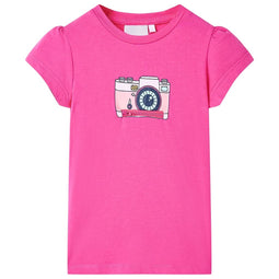 Kindershirt 92 donkerroze