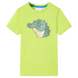 Kindershirt 104 limoengroen