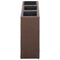 Plantenbakken verhoogd 3 st poly rattan bruin
