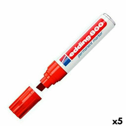 Permanente markeerstift Edding 800 Rood (5 Stuks)