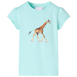 Kindershirt 116 lichtzeeblauw