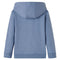 Kindertrui met capuchon 128 gemleerd blauw