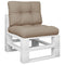 Palletkussens 2 st stof taupe