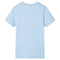 Kindershirt 116 gemleerd zachtblauw