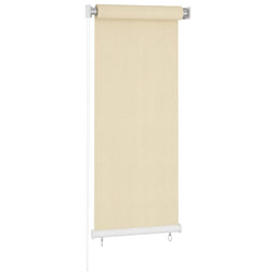 Rolgordijn voor buiten 60x140 cm HDPE crmekleurig