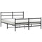 Bedframe met hoofd- en voeteneindemetaal zwart 160x200 cm