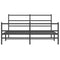 Bedframe met hoofd- en voeteneindemetaal zwart 160x200 cm