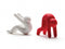 Monkey Business Lid Sid - set van 2 stuks rood + wit