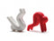 Monkey Business Lid Sid - set van 2 stuks rood + wit