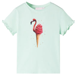 Kindershirt 140 lichtmintkleurig