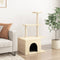 Kattenmeubel met sisal krabpalen 110 cm crmekleurig