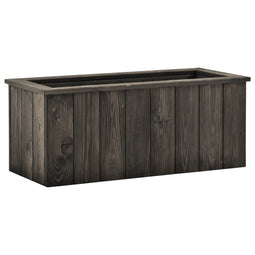 Plantenbak verhoogd 74x32x30 cm massief grenenhout grijs
