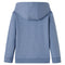 Kindertrui met capuchon 140 gemleerd blauw