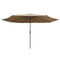 Parasol met metalen paal 400 cm taupe