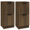 Dressoirs 2 st 30x30x70 cm bewerkt hout bruineikenkleurig
