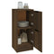 Dressoirs 2 st 30x30x70 cm bewerkt hout bruineikenkleurig