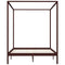 Hemelbedframe massief grenenhout donkerbruin 180x200 cm