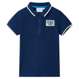 Kinderpoloshirt 128 marineblauw