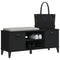 Schoenenbank VIKEN 106x35x45 cm massief grenenhout zwart