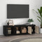 Tv-meubel 156x37x45 cm massief grenenhout zwart