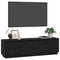 Tv-meubel 156x37x45 cm massief grenenhout zwart