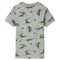 Kindershirt 128 gemleerd lichtkaki