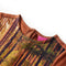 Kinderjurk met lange mouwen paardenprint 92 cognackleurig