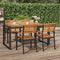 Tuintafel met U-vormige poten 160x80x75 cm massief acaciahout