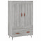 Hoge kast 69,5x31x115 cm bewerkt hout grijs sonoma eikenkleurig
